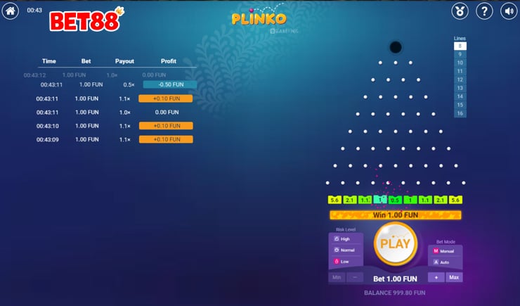 Cách chơi Plinko